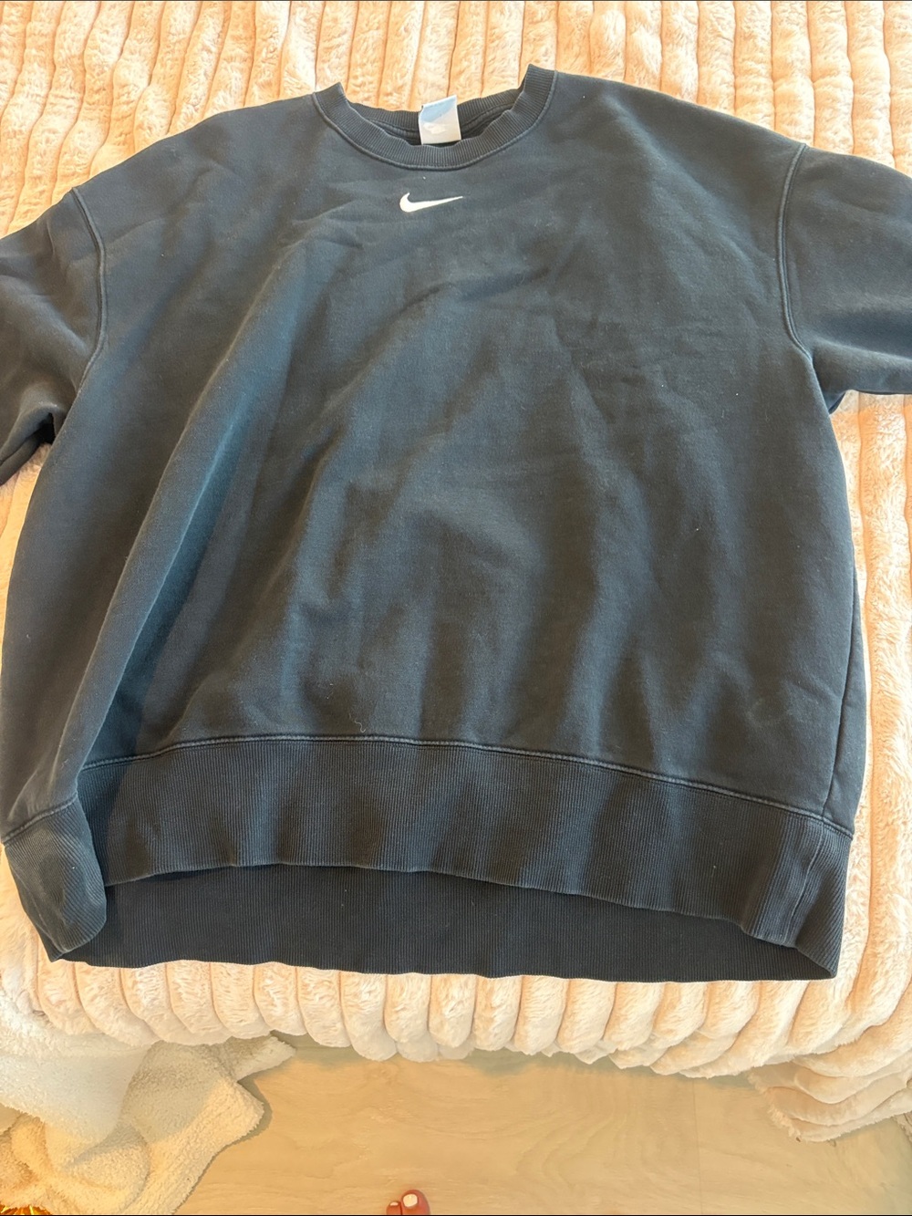 Nike Men’s Black Crewneck with White Swoosh